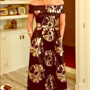 Beautiful black and gold evening gown